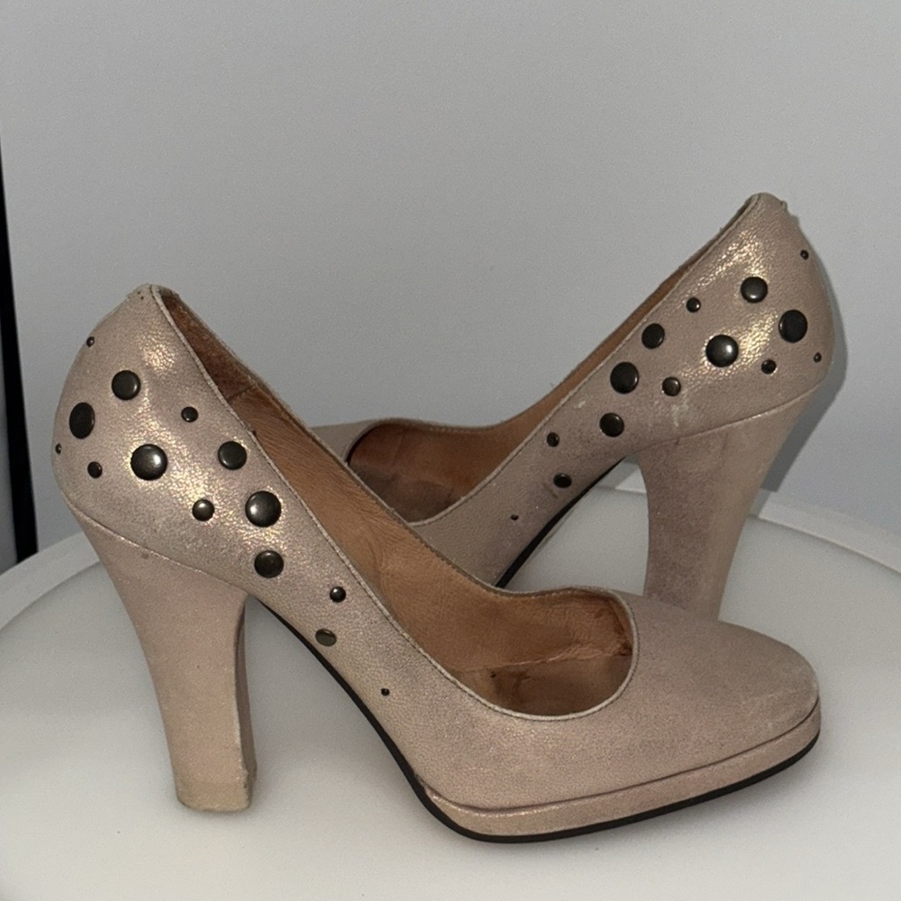 Authentic Ted Baker Designer Studded Leather Heel… - image 8